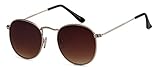 Eason Eyewear Quality Men's/Women's Vintage Inspired Metal Round Sunglasses Mirrored lens Gradient lens