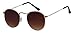 Eason Eyewear Quality Men's/Women's Vintage Inspired Metal Round Sunglasses Mirrored lens Gradient lens