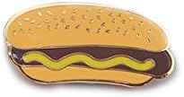Last Valentine Hot Dog Lapel Pin Yellow Enamel Pin
