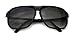 Oversized Square Aviator Sunglasses Evidence Black Frame