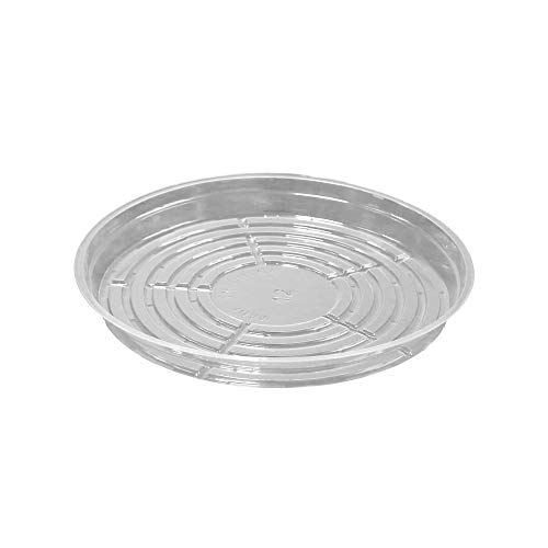 TRUEDAYS 12 Inch 10 Pack Clear Plant Saucers Flower Pot Tray Excellent for Indoor & Outdoor Plants