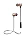Bluetooth Headphones Sports Wireless Earbuds Sweatproof Headset Magnetic attraction Stereo Earphones for Running Workout Gym Noise Cancelling Proshine(Gold)