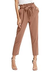 KANCY KOLE Women Business Casual Crop Trousers