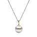 14k Yellow Gold 10-10.5mm White Freshwater Cultured High Luster Pearl Pendant Necklace, 18