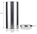 Silver Metal Tea Tin Canister with Metal Interior Seal Lids, for Coffee and Tea Container, For Spices, Loose Leaf Tea 16 oz - holds approx 2 cups loose leaf tea each (4 pack)