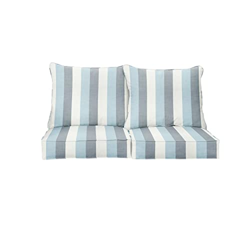 Mozaic Home Outdoor/Indoor Loveseat Pillow and Cushion, 23 x 25 x 5 in, Directi…