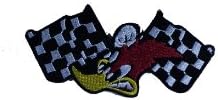 Embroidery Iron on or Sew on Patch Woody Woodpecker Racing 1 Pcs.