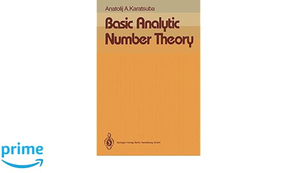 Basic Analytic Number Theory Anatolij A Karatsuba Mb - 