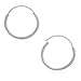 Children's 14K White Gold Hoops Endless Baby Hoop Earrings 10 Mm