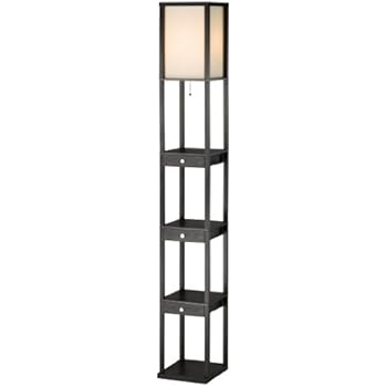 Adesso 3450 01 Murray 72 Tall Floor Lamp With Storage Shelves