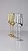 AWEHIRU Gold Champagne Flutes (6 glasses/flutes) by Luxe Glassware, for Parties, Weddings, Anniversaries, Special Occasions, Birthdays and Decoration