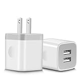 USB Wall Charger, WITPRO 2-Pack 2.1A Dual Port USB Plug Charging Block Cube Compatible with iPhone 11 Pro Max Xs/XR/X 8/7/6 Plus/5S, Samsung, Moto, Google Pixel, Android Phone More (White)