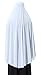 Women's Elegant Modest Muslim Islamic Ramadan Soft Lightweight Jersey Hijab Long Scarf, White, M
