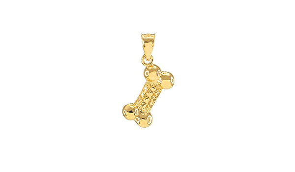 gold dog bone charm