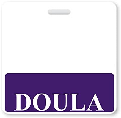 Doula Badge Buddy - Heavy Duty Horizontal Badge Buddies for Doulas - Spill & Tear Proof Cards - 2 Sided USA Printed Quick Role Identifier ID Tag Backer by Specialist ID