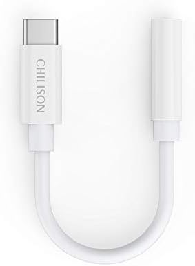 CHILISON USB C to 3.5mm Headphone Adapter, Type C to Aux Audio Cable Compatible with Google Pixel 2/Pixel 3/XL/iPad Pro 2018, Essential Phone and More USB C Devices