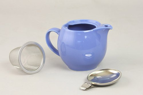 ZEROJAPAN 15oz Round Teapot with SLS Lid and Infuser (Blue Berry) - Thumbnail 4
