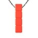 Quad-Blockz Chewelry Necklace For Mild Chewers - Oral Sensory Aid for Boys and Girls - Tough, Red - by Quell-O