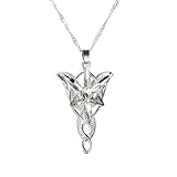 The Lord of the Rings Arwen Evenstar Necklace Movie Jewelry Pendant Crystal Twilight Star Silver Torque Women Statement Necklaces