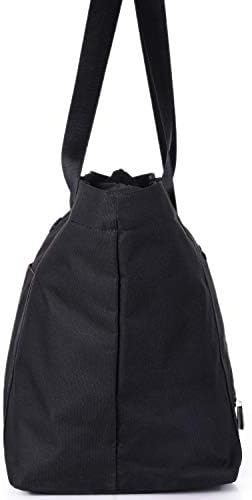 Nylon Family Travel Tote Beach Bag with Zipper for Women, Teacher or Nurse (Black) 6 Nylon Family Travel Tote Beach Bag with Zipper for Women, Teacher or Nurse (Black)