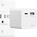 USB C Charger, GMYLE 17W Dual Ports Mini USB C/A Power Adapter AC Wall Charger for Samsung Galaxy S8,Google Pixel, Pixel XL, iPad Pro, HTC 10, Nexus 6P/5X, iPhone X/8/8 Plus more