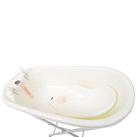 Baby Badewanne Set Bubble, Thermometer, Sitz, Duschgel- und Shampoospender rosa