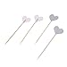 Sincerely gift 36pcs Heart Cupcake Toppers Twinkle Silver Snacks Decor DIY Mini Glitter Birthday Cake Decoration Picks Wedding Bridal Baby Shower Party Suplliers