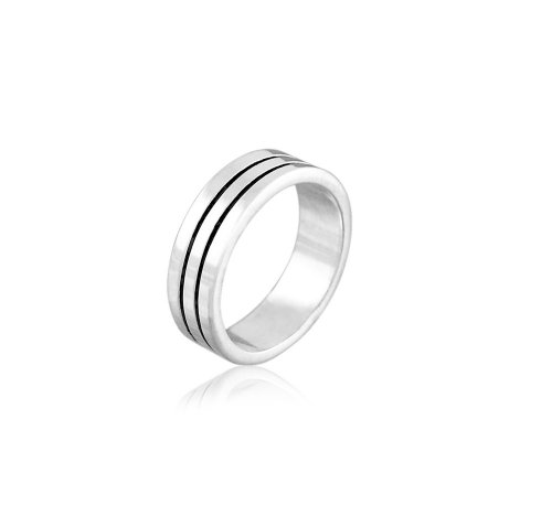 VINANI Ring Double Line Silber 925 RDL Gr: 74/23,5