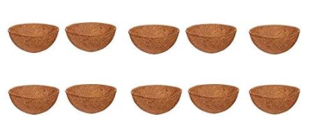 COIR GARDEN Coco Fiber Liner Hanging Planter Pots (12-inch) - 10 Pieces