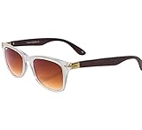 JULI Mens Womens Fashion Wayfarer Wood Bamboo Printed Black Frame Mirror Lens Wrap 52MM Sunglasses 4195WN