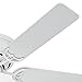 Hunter Fan 52in White Finish Low Profile Ceiling Fan Cased White Glass Light Kit (Renewed) (White)