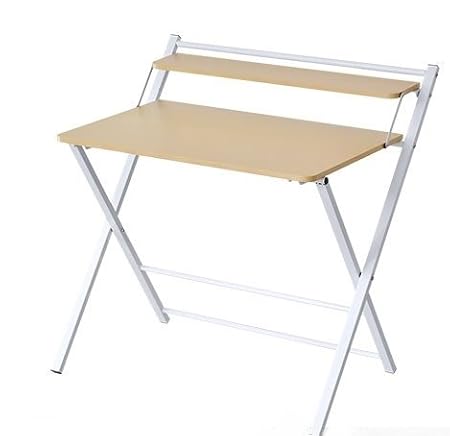 InnoFur Meleti Folding Study Desk/Foldable Office Table/Adjustable Laptop Desk Table (Beige)