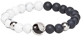 Dapper Homme Black & White Yin Yang Bracelet for Men