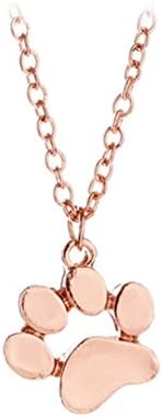 Personalized Necklace, Kimloog Cute Puppy Dog Cat Pet Paw Print Memorial Pendant