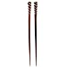 Natural Hair Pin Chopsticks - Pair of Spiral Hair Sticks for Women and Men - Hand Carved Wood Styling Pin Set - Fine Cut Spiral - 7.5 Inches Long