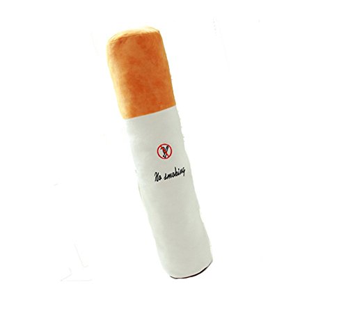 Unique Cigarette Plush Toy Cushion 80cm No Smoking Pattern Long Cylindrical Throw Pillow