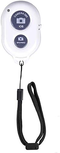 Wireless Bluetooth Remote Control for Phone iPhone Samsung Other Smartphone Camera Compatible with all IOS and Android Devices with Wrist Strap Included - White