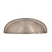 Amerock | Cabinet Cup Pull | Satin Nickel | 3 inch. (76 mm) & 4 inch. (102 mm) Center to Center | Ashby | 1 Pack | Drawer Pull | Drawer Handle | Cabinet Hardware