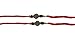 Set of Two, Om - Swastik Design, Rakhi thread, Raksha bandhan Gift for your Brother, Red Color