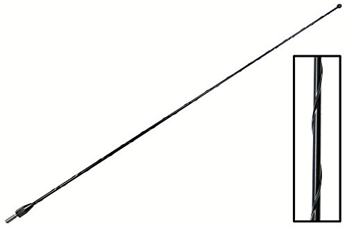 AntennaMastsRus - 1980-2016 Ford F250 - 21" Black SPIRAL Custom Short Antenna Mast SPRING STEEL!!