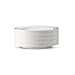 DELUXE PLASTIC PARTY DISPOSABLE PLATES | 6 Inch Hard Wedding Dessert Plates | White with Silver Rim, 40 Pack | Elegant & Fancy Heavy Duty Party Supplies Plates for all Holidays & Occasions