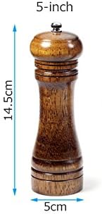 Mills - Salt and Pepper Mill, Solid Wood Pepper Mill with Strong Adjustable Ceramic Grinder 5" 8" 10" - Kitchen Tools