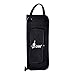 Buytra Drumstick Bag Case Drum Stick Holder Percusssion Drum Mallet Bag with External Pocket and Floor Tom Hooks, Black