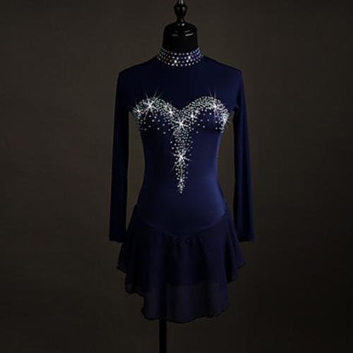 DFGDFGBDFB SDFS5464SDF Figure Skating Dress Women's Girls' Ice Skating Dress Quick Dry Anatomic Design Stretch Sweat-wicking smooth Comfortable Long Sleeves
