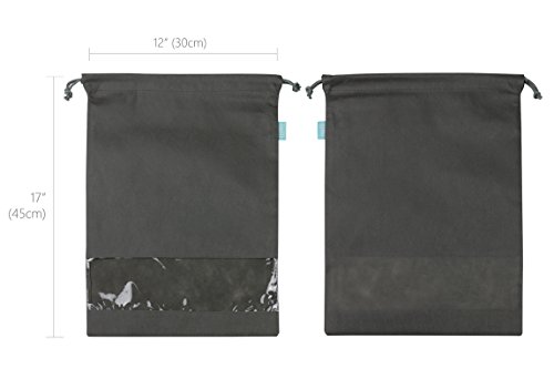 iwill CREATE PRO Portable Shoe Storage Bag for Mens Shoes, Travel Shoe Bags for Luggage Suitcase, Dustproof Shoes Pouch for Closet, Dark Gray, 10pcs