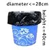 W&S Biodegradable Flat Type Trash Garbage Rubbish Black Bags 5 Gallon, 150 counts, 50 bags*3 rolls