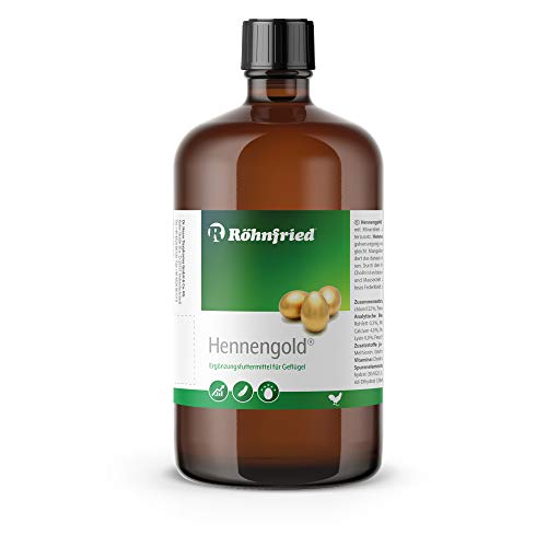 Röhnfried Hennengold 1000 ml I vermindert Brucheier & Federfressen I unterstützt Federwachstum & Federkleid I für Hühner & anderes Geflügel