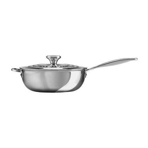 Le Creuset 3.5 qt. Stainless Steel Saucier Pan with Lid and Helper Handle 5 Le Creuset 3.5 qt. Stainless Steel Saucier Pan with Lid and Helper Handle - Image 6