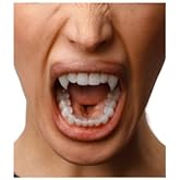Designer Bite Co. Vamp One Realistic Vampire Fangs &ndash; Hand-Painted Moldable Fang Caps &amp; Vampire Teeth for Halloween Costumes &amp; Cosplay &ndash; Reusable, No Glue Required