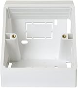 electrosmart White Single Gang Angled Surface Mount Pattress Back Box for Work view 2